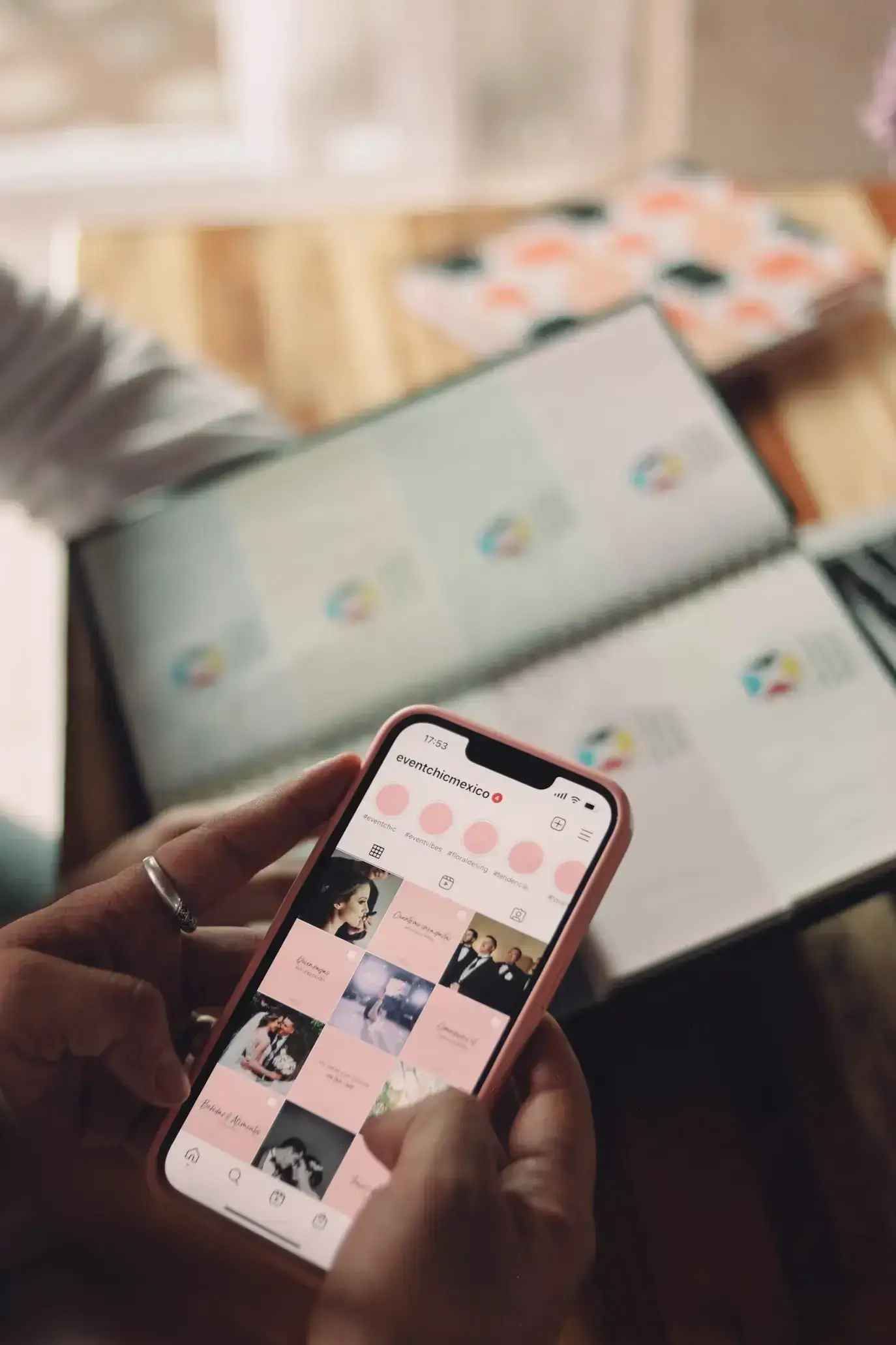 Analytics dashboard showing results from social media marketing services