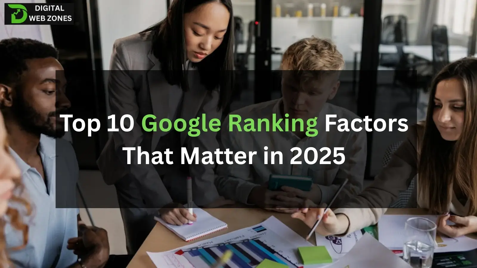 Top 10 Google ranking factors in 2025 infographic showing SEO strategies and ranking signals