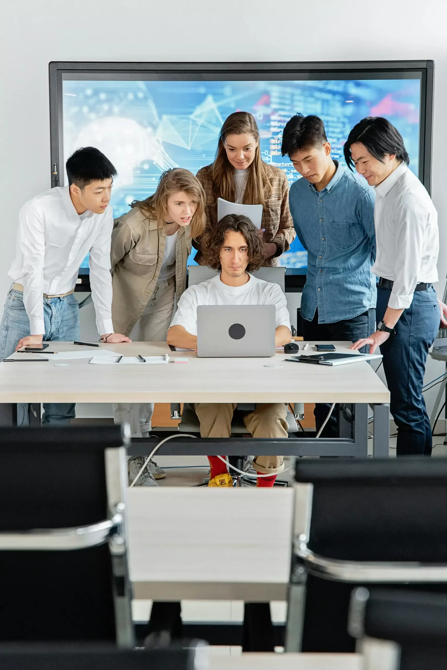 Team of writers working on guest post content creation